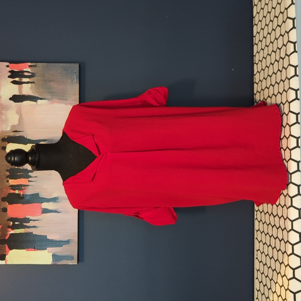 Red flowy tunic...